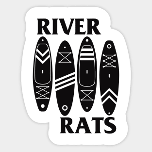 River Rats - Paddle Boards (Black Flag) Sticker